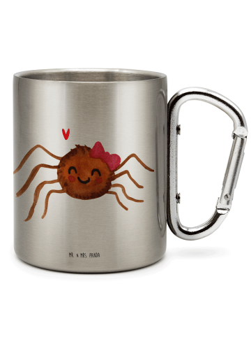 Mr. & Mrs. Panda Thermobecher Spinne Agathe Freude ohne Spruch in Silber