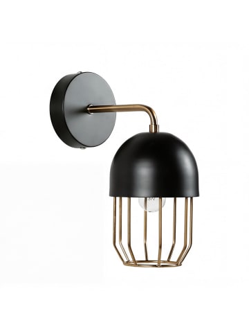 Licht-Erlebnisse Wandlampe (B)11 x (H)25 cm in Schwarz Gold