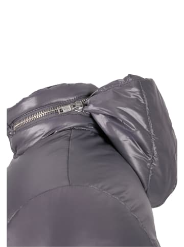 Urban Classics Urban Classics Recycled Zip neck Puffer Jacket in dark stone