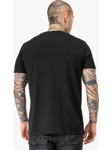 Lonsdale T-Shirt "Lion Two Tone Herren T-Shirt normale Passform" in Schwarz