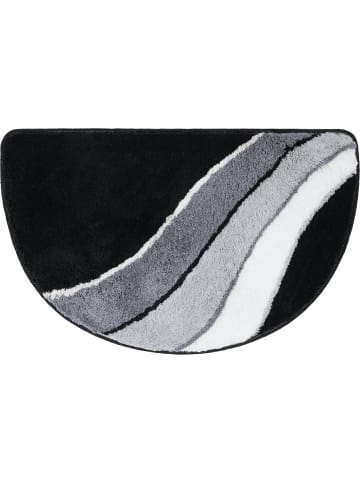 Erwin Müller Duschvorlage halbrund Veria in grau-schwarz