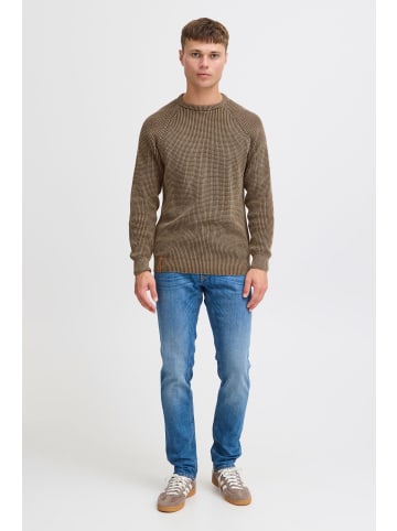 INDICODE Strickpullover IDRockford 35176MM Strickpulli in Waffelstrick-Optik in Grün