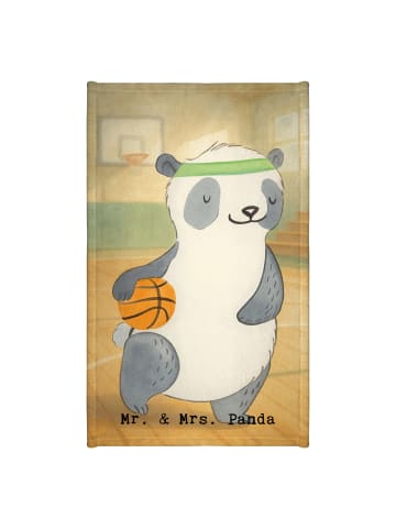 Mr. & Mrs. Panda Handtuch Klein Panda Basketball Design ohne Spruch in Weiß