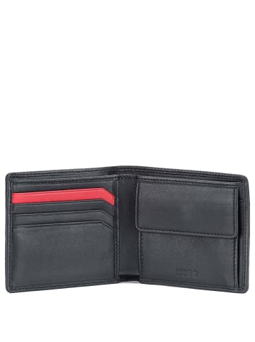 HUGO Subway - Geldbörse 4cc 11 cm (black) in black red