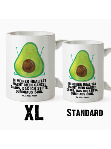 Mr. & Mrs. Panda XL Tasse Avocado Glücklich mit Spruch in Weiß