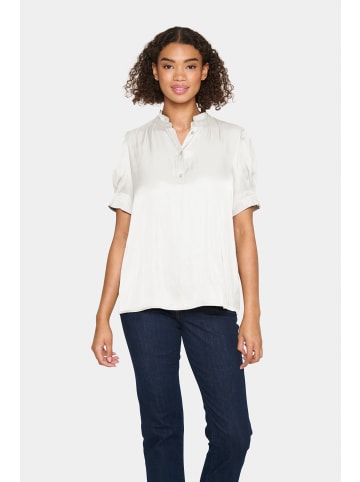 SAINT TROPEZ Langarm - Hemd VeeniSZ Gerade Passform in Bright White