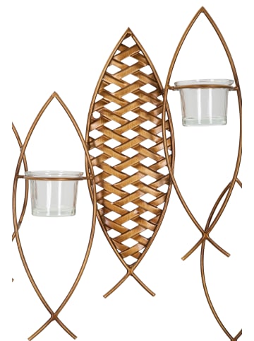 Mauro Ferretti Mehrfarbiger Wandkerzenhalter aus Metall, 66 x 9 x 40,5 cm