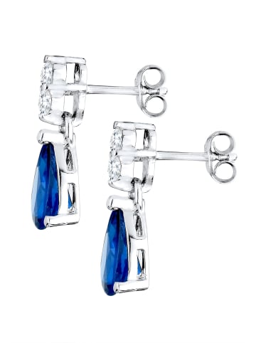 Elli Ohrringe 925 Sterling Silber Tropfen in Blau