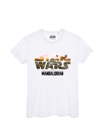 Star Wars T-Shirt kurzarm mit Grogu Print in Weiß