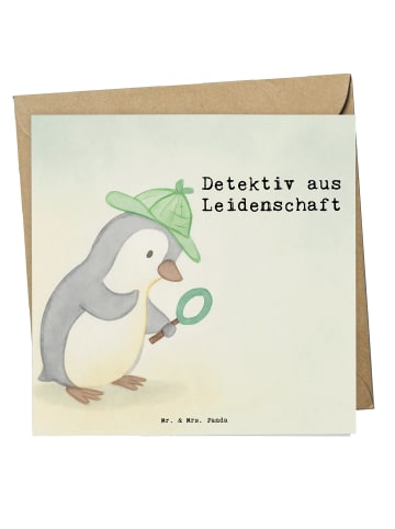 Mr. & Mrs. Panda Deluxe Karte Detektiv Leidenschaft Design mit S... in Weiß