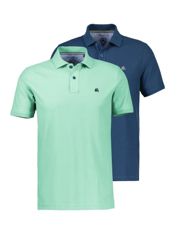 Lerros Poloshirt Basic in Blau / türkis