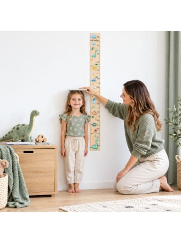 relaxdays Messlatte "Dino"  in Natur - 50-180 cm