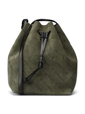 LIEBESKIND BERLIN Monogram Beuteltasche Leder 35 cm in forest