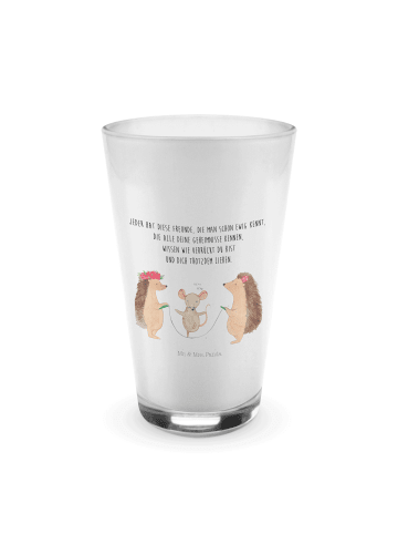 Mr. & Mrs. Panda Blümchentailglas Igel Seilhüpfen mit Spruch in Transparent
