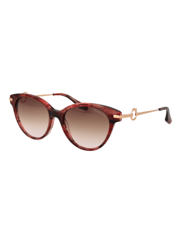 Trussardi Frauen Sonnenbrille Schmetterling Rot