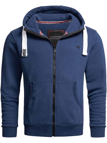 Alessandro Salvarini Jacke Alessandro Salvarini Herren Hoodie AS314 in Petrolblau