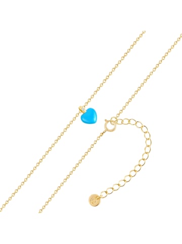 Glanzstücke München Kette Herz aus Sterling Silber mit Lab Grown Diamond in gelbgold