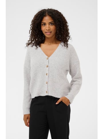 Kaffe Strickjacke KAfiorella Loose fit in Light Grey Melange