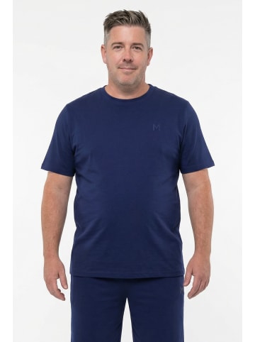 Men Plus Langer Schlafanzug in nachtblau