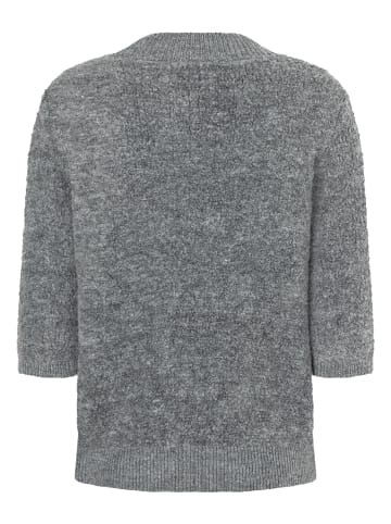 More & More Kurzarmpullover in warm grey melange