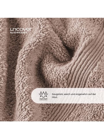 UNCOVER BY SCHIESSER Frottier-4er-Set: Handtücher Brooklyn in Taupe