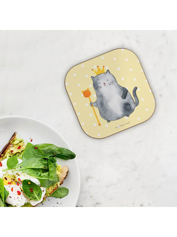 Mr. & Mrs. Panda Tischschoner Katze König ohne Spruch in Gelb Pastell