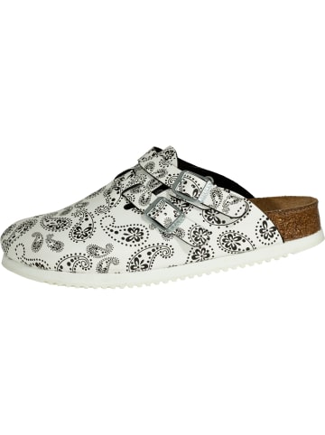 Birkenstock Pantoletten Kay SL Paisley in schwarz/weiß