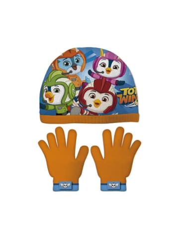 COFI 1453 Top Wing Kinder-Set – Warme Mütze und Handschuhe in Onesize in Orange