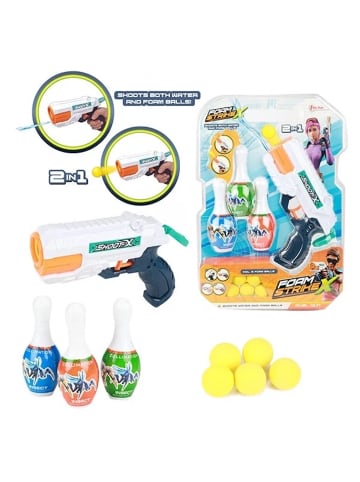Toi-Toys Wasserpistole und Ball Blaster 5xBall 3Kegel 6 Jahre