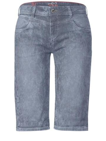 Street One Short in washed indigo stripes