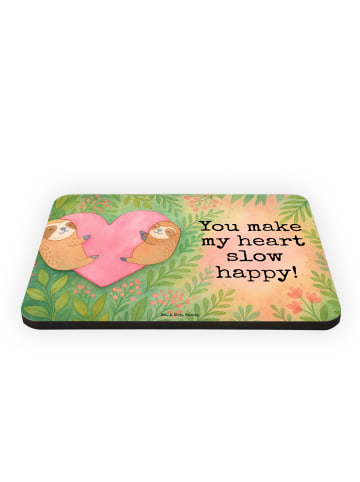 Mr. & Mrs. Panda Kühlschrankmagnet Faultiere Herz Design mit Spruch in Weiß