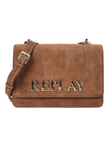 Replay Umhängetasche Leder 24.5 cm brown