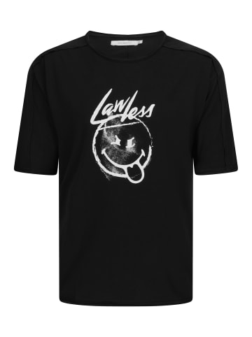 ONOMATO! T-Shirt kurzarm Smiley World Lawless in Schwarz