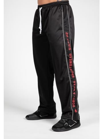 Gorilla Wear Trainingshose - Functional Mesh Pants - Schwarz/Rot
