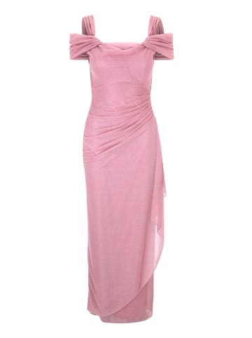 Vera Mont Abendkleid im Glitzer-Look in Rosé/Silver