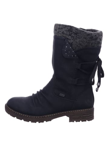 rieker Winterschuhe in schwarz/schwarz/anth