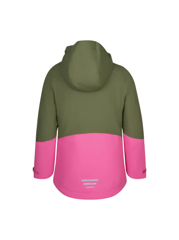 Trollkids 3 in 1 Jacke "Skanden" in Dunkle Olive/Hellmagenta