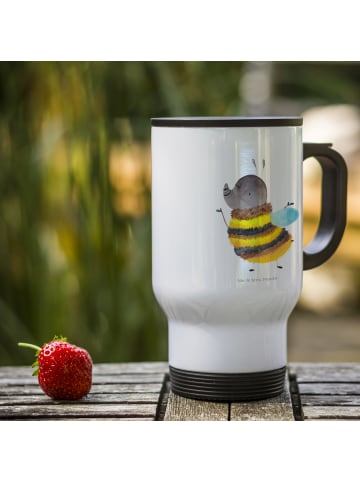 Mr. & Mrs. Panda Thermobecher To Go Hummel flauschig ohne Spruch in Weiß