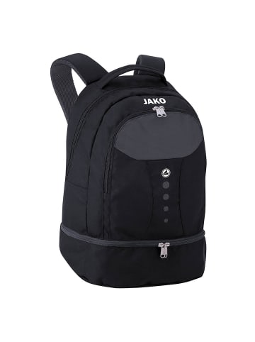 Jako Rucksack mit Rückenpolster Sportrucksack geräumig in Schwarz