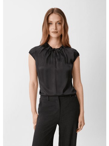 comma Bluse kurzarm in Schwarz