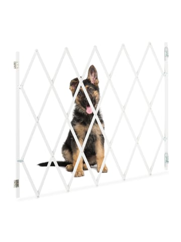 relaxdays Hundeabsperrgitter in Weiß - (B)130 x (H)87,5 cm