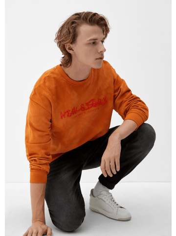 QS Sweatshirt langarm in Orange