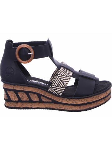 rieker Keilsandalette in schwarz