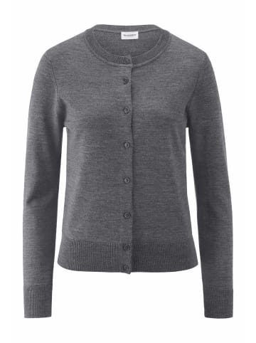 Hessnatur Hessnatur Strickjacke Regular aus reiner Bio-Merinowolle in grau