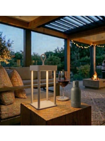 Coen Bakker LED Tischlampe dimmbar Innen & Außen 24,5x12cm Säulen in Sand