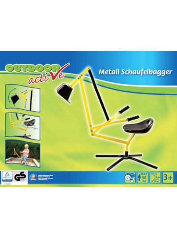 OUTDOOR Active Metall Schaufelbagger, gelb und schwarz, ca. 115x31x85 cm - ab 3 Jahre