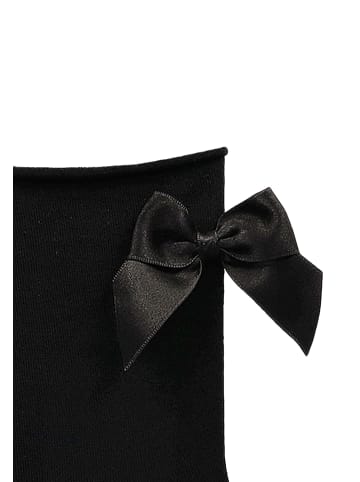 Kunert Socken Ribbon Love Rollrand in Black