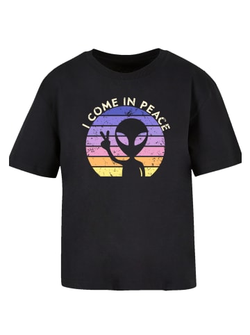 F4NT4STIC Tee Alien Peace Sunset in schwarz