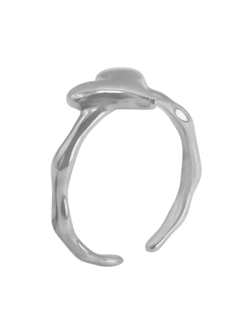 Steel_Art Ring mit Herz Damen Junia silberfarben in silberfarben poliert