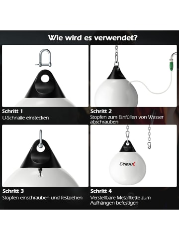 COSTWAY Ø45cm Wasserboxsack in Weiß